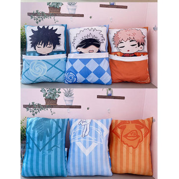 Anime Jujutsu Kaisen Guerra de Hechiceros Juguete de Felpa Almohada de Doble Cara Suave Cómodos